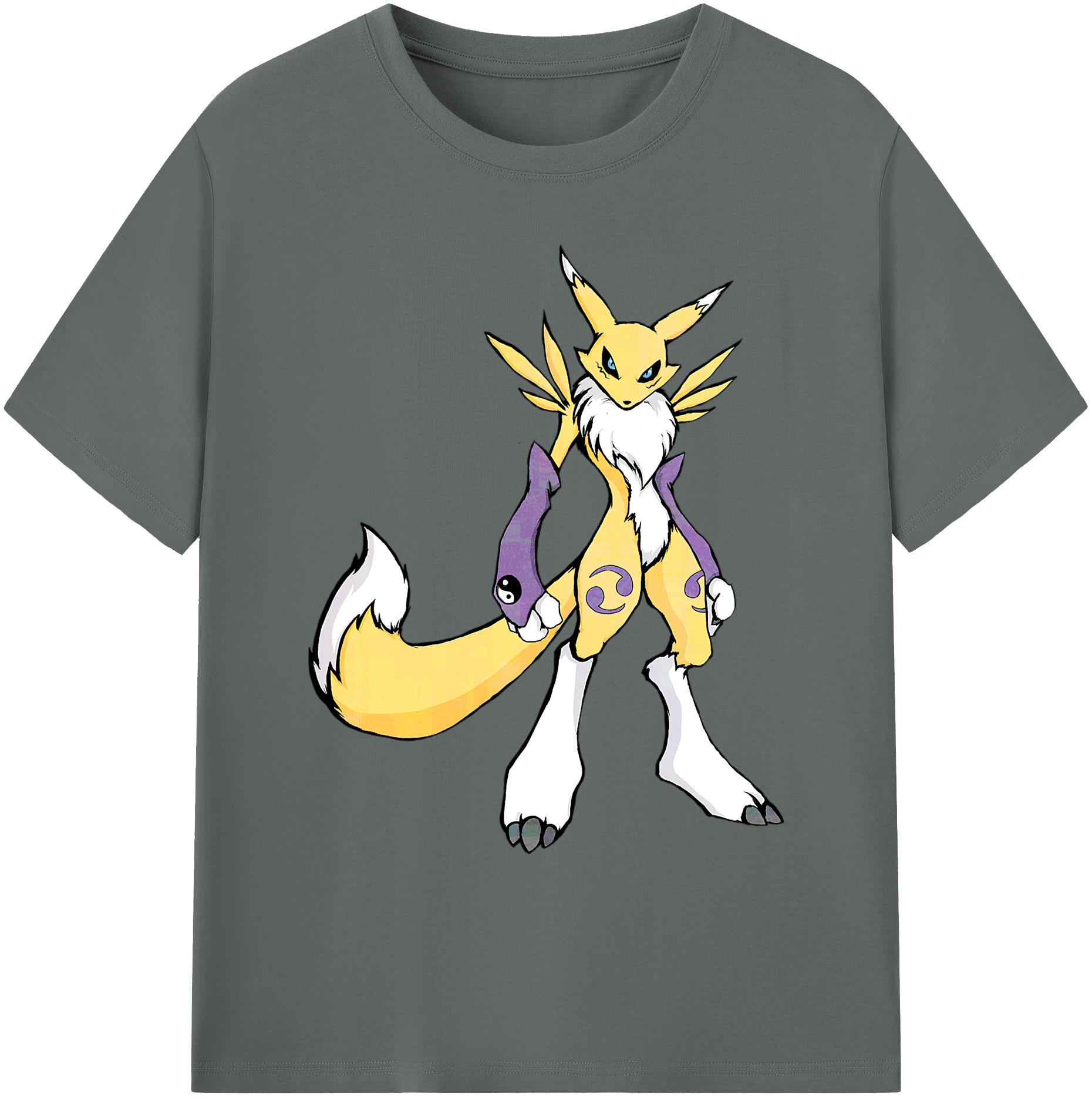 （画像用） Digimon デジタルモンスター/デジモン 綿100％ メンズ半袖Tシャツ｜肌触りやわらか＆通気性